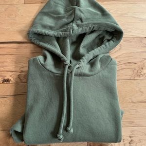 Dark green cropped hoodie